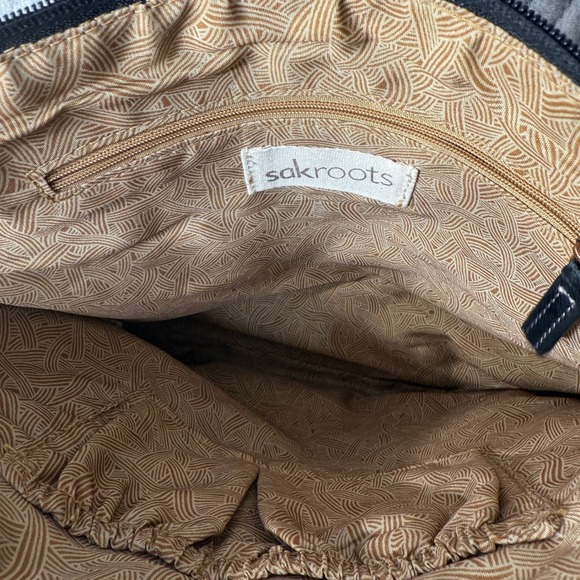 Sakroots Bamboo Jungle Coated Canvas Crossbody Purse Bag SAK Pockets‎ Adjustable - Picture 9 of 10